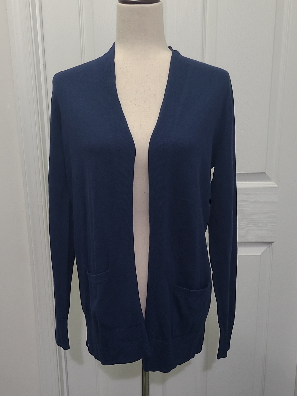 Croft & Borrow Navy Open-Front Women's Cardigan Sweater